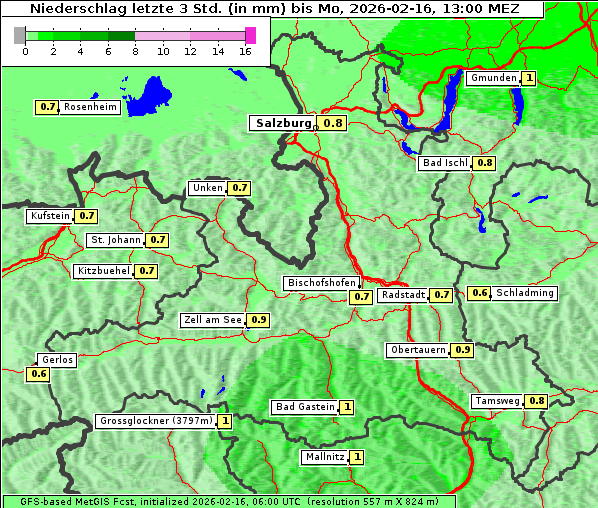Niederschlag, 16. 2. 2026