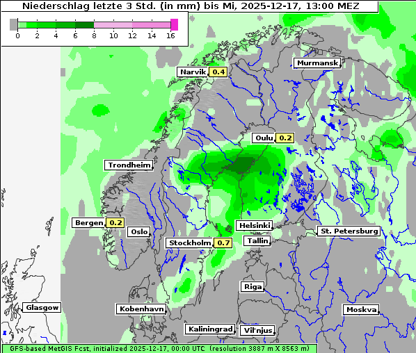 Niederschlag, 17. 12. 2025