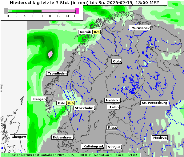 Niederschlag, 15. 2. 2026
