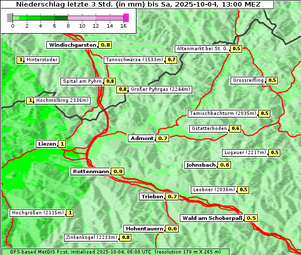 Niederschlag, 4. 10. 2025