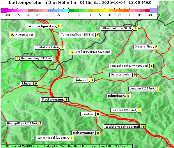 Temperatur, 4. 10. 2025