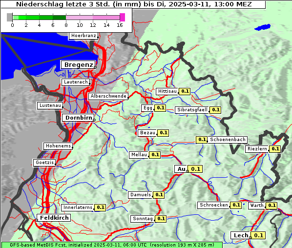 Niederschlag, 11. 3. 2025