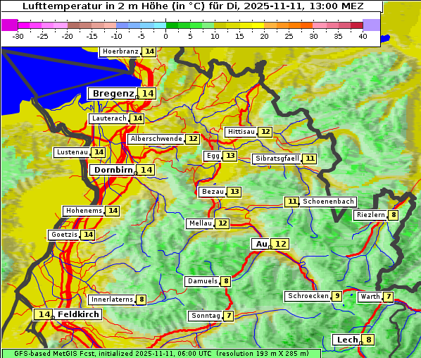 Temperatur, 11. 11. 2025