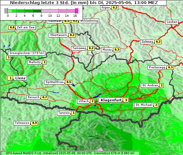 Niederschlag, 6. 5. 2025