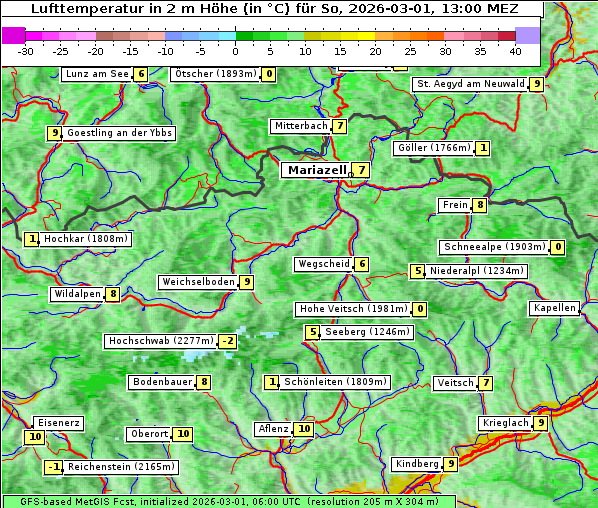 Temperatur, 1. 3. 2026
