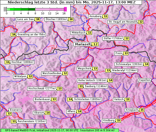 Niederschlag, 17. 11. 2025