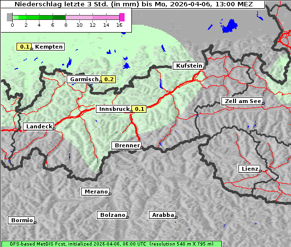 Niederschlag, 6. 4. 2026