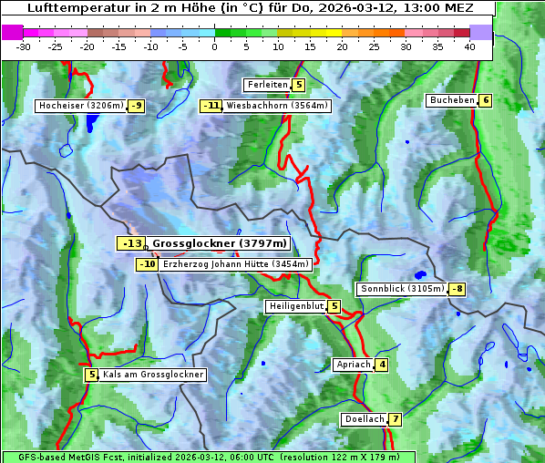Temperatur, 12. 3. 2026