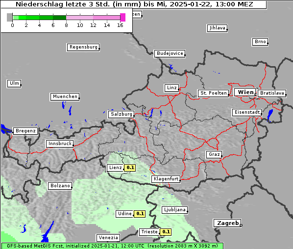 Niederschlag, 22. 1. 2025