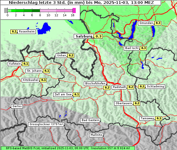 Niederschlag, 3. 11. 2025