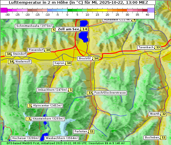 Temperatur, 22. 10. 2025