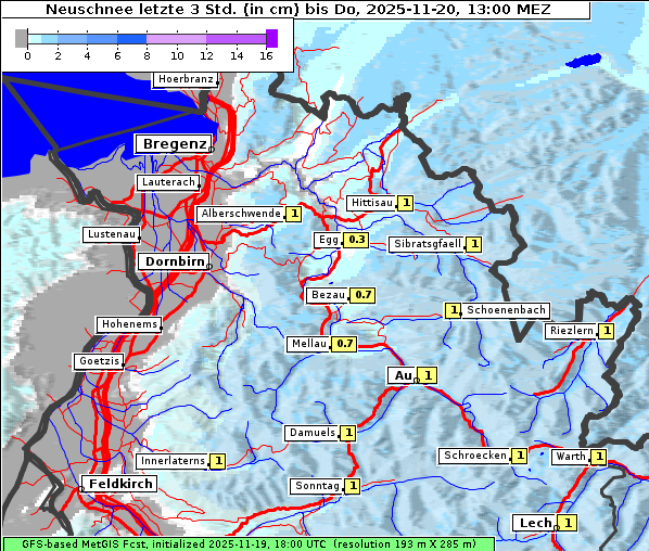 Neuschnee, 20. 11. 2025