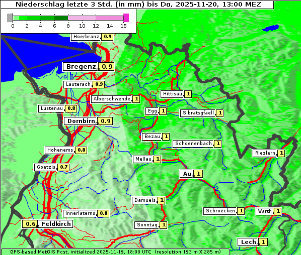 Niederschlag, 20. 11. 2025