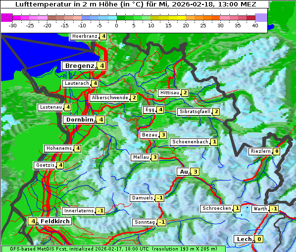 Temperatur, 18. 2. 2026