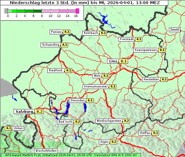 Niederschlag, 1. 4. 2026