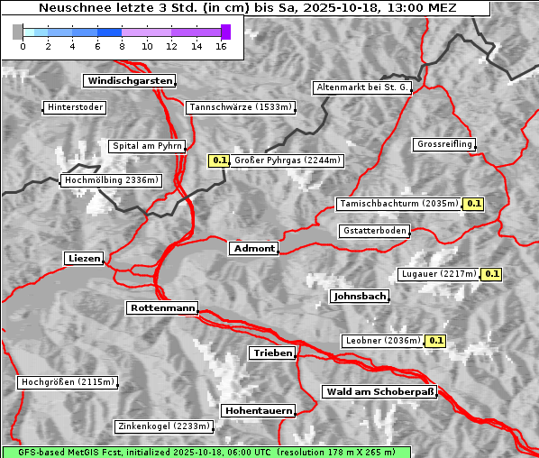 Neuschnee, 18. 10. 2025
