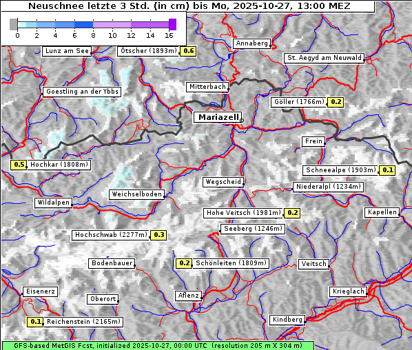 Neuschnee, 27. 10. 2025