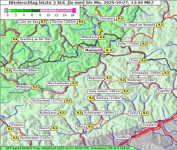 Niederschlag, 27. 10. 2025