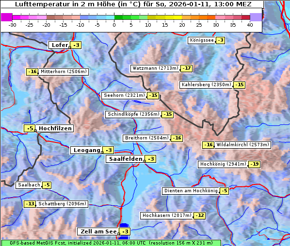 Temperatur, 11. 1. 2026