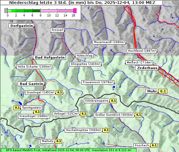 Niederschlag, 4. 12. 2025