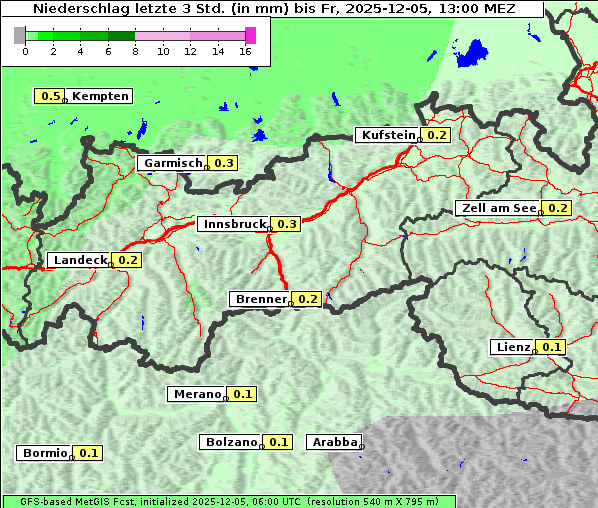 Niederschlag, 5. 12. 2025