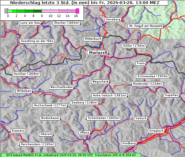Niederschlag, 20. 3. 2026