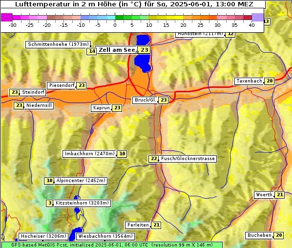 Temperatur, 1. 6. 2025