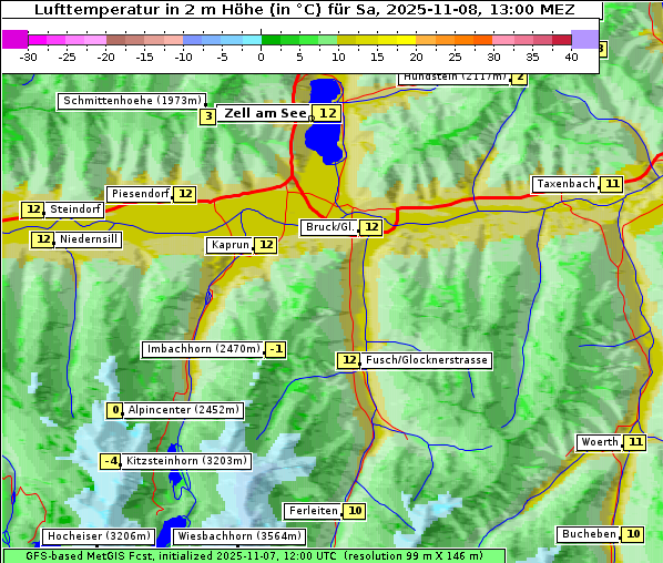Temperatur, 8. 11. 2025