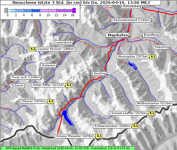 Neuschnee, 16. 4. 2026
