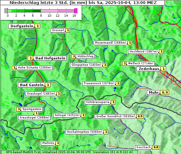 Niederschlag, 4. 10. 2025