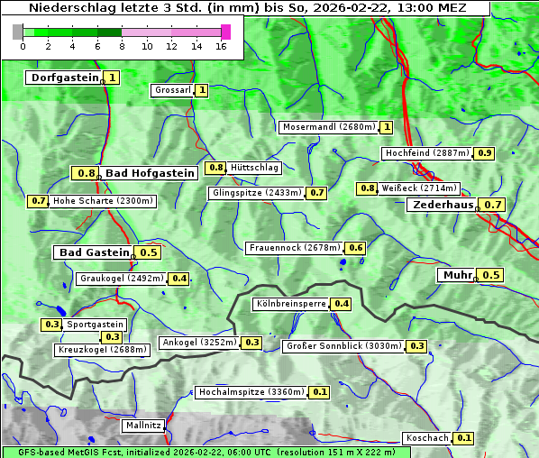 Niederschlag, 22. 2. 2026