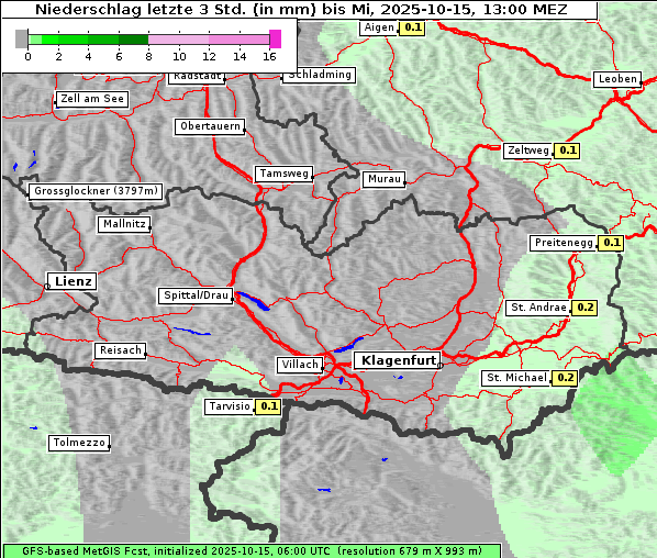 Niederschlag, 15. 10. 2025