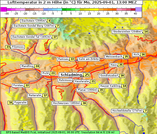 Temperatur, 1. 9. 2025
