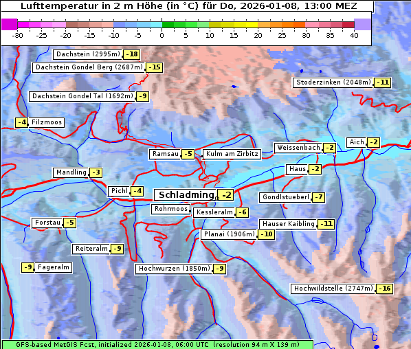 Temperatur, 8. 1. 2026