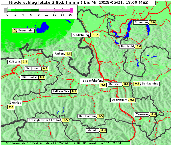 Niederschlag, 21. 5. 2025