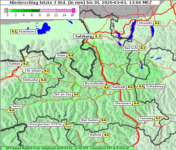 Niederschlag, 3. 3. 2026