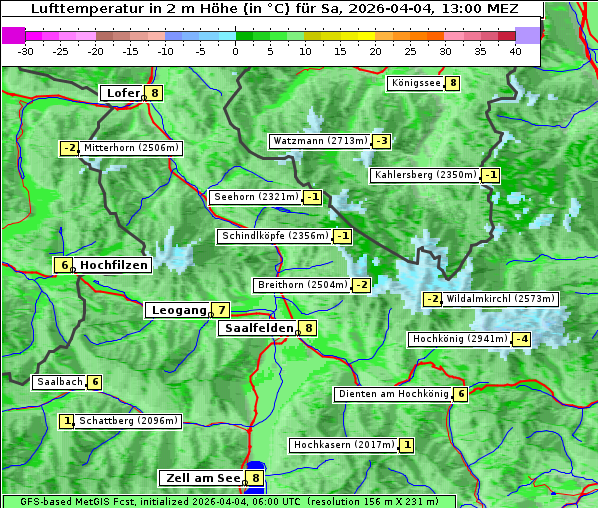 Temperatur, 4. 4. 2026