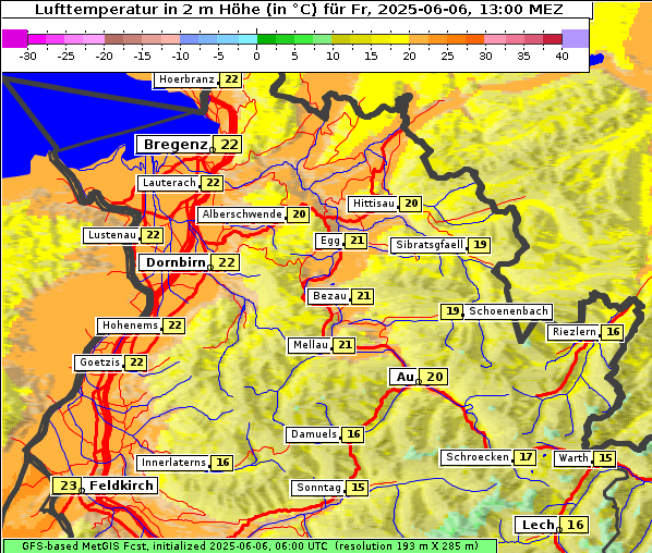 Temperatur, 6. 6. 2025