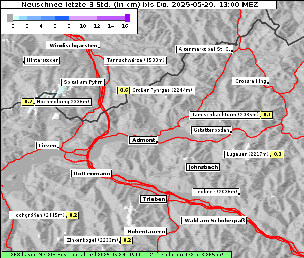 Neuschnee, 29. 5. 2025