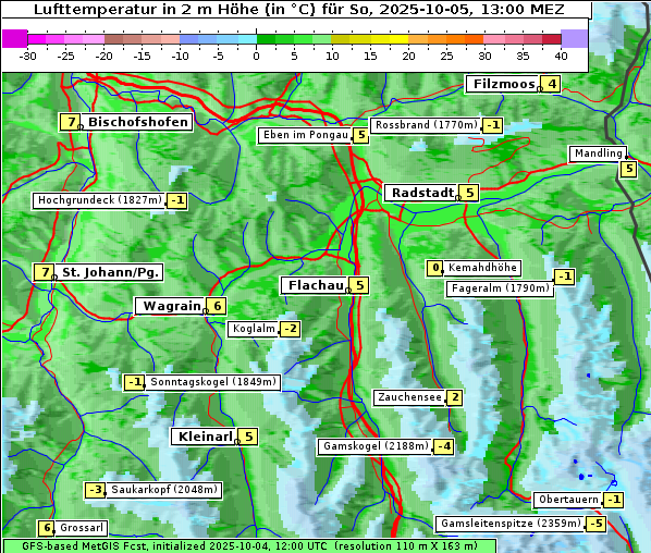 Temperatur, 5. 10. 2025