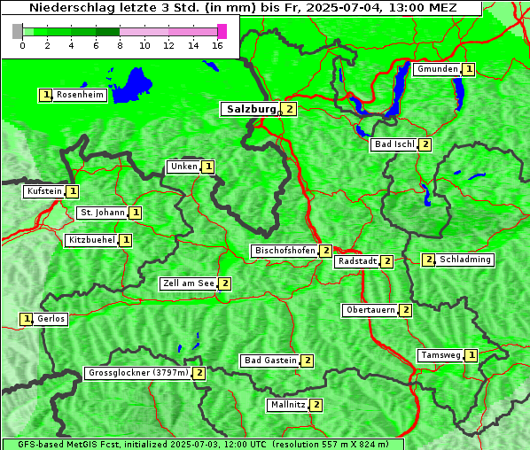 Niederschlag, 4. 7. 2025