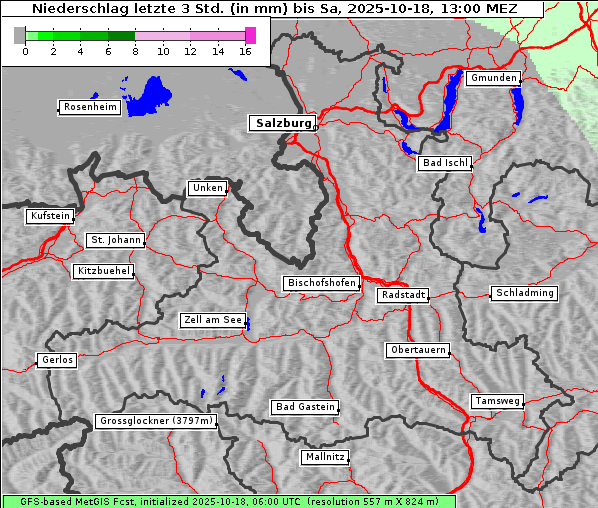 Niederschlag, 18. 10. 2025