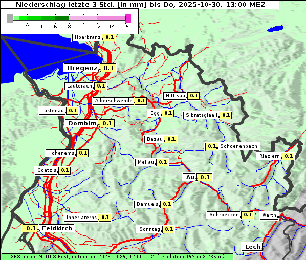 Niederschlag, 30. 10. 2025