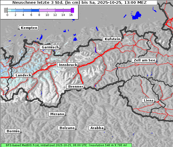 Neuschnee, 25. 10. 2025