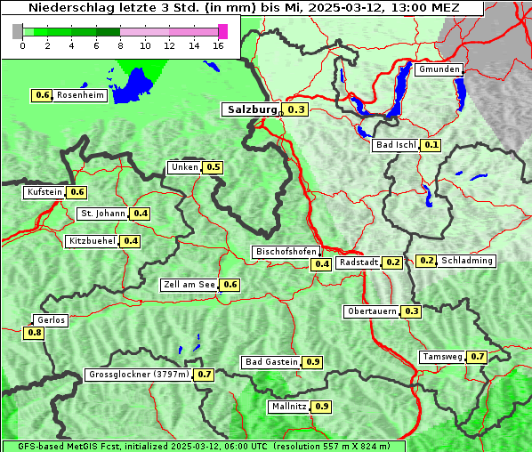 Niederschlag, 12. 3. 2025