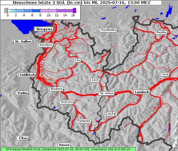 Neuschnee, 16. 7. 2025