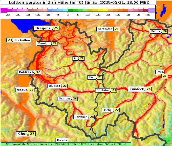 Temperatur, 31. 5. 2025