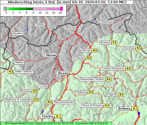Niederschlag, 10. 3. 2026