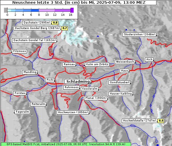 Neuschnee, 9. 7. 2025