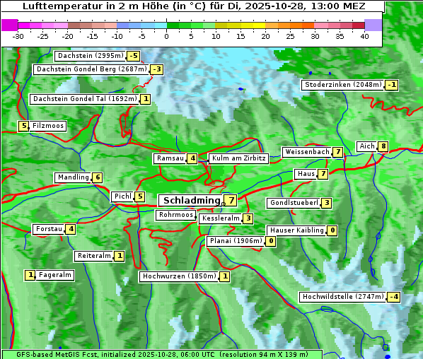 Temperatur, 28. 10. 2025